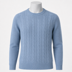 Pull en cachemire pour homme de qualité supérieure, col rond, offrant une chaleur standard, une texture douce, une forme classique, un style décontracté, idéal pour toutes les saisons, séchage rapide - Product Image 1