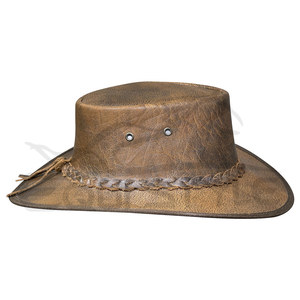 Sombrero de Cuero Plegable, Ligero, de Ala Ancha, Estilo Western, Hecho a Mano, para Viajes al Aire Libre, Fabricación OEM, Sombreros de Vaquero al por Mayor - Product Image 1