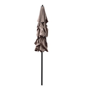 Parasol de terrasse extérieur 9 pieds à 3 niveaux avec manivelle, inclinaison et aérations anti-vent pour jardin, terrasse, cour, piscine, ombrage et piscine - Product Image 5