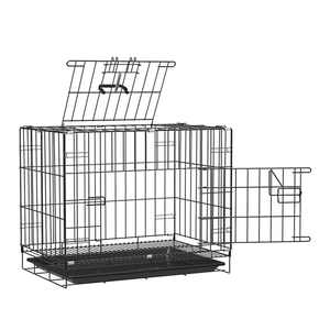 Jaula Metálica Plegable para Mascotas, Perros y Gatos, con Puerta Segura y Base Fácil de Limpiar, para el Hogar, Viajes y Aseo - Product Image 5