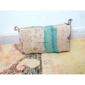 Custom Made Quilted Cotton 3 Pouch Set with Zippers for Boutique Retail & Gift Stores Ethnic Print Kantha Quilted Pouches bag - Product Image 5