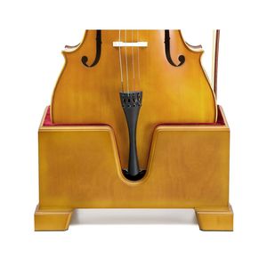 Support pour violoncelle brun rétro naturel avec couche protectrice en mousse - Product Image 3