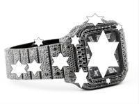 Montre automatique carrée pour homme, style Hip Hop de luxe, entièrement sertie de moissanite noire, chiffres arabes, mécanique