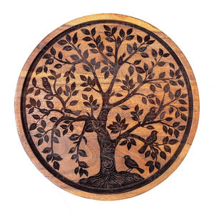 Décoration murale en bois unique faite à la main artisanat en bois sculpté pour la décoration intérieure de panneau mural en bois - Product Image 1