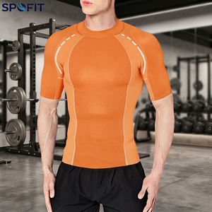 Neoprene fabric New style <b>men's</b> rash guard high quality sublimated printed gym wear <b>compression</b> <b>shirt</b> reasonable price - Product Image 4