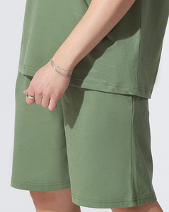 ชุดฤดูร้อนพรีเมียม กางเกงขาสั้นและเสื้อยืด ผ้าฝ้าย 100% ระบายอากาศได้ดี นุ่มสบาย เหมาะสำหรับออกกำลังกายและสวมใส่ทั่วไป รับผลิตตามแบบ OEM แบรนด์ส่วนตัว - Product Image 6