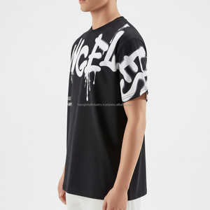Men's Drop Shoulder T-Shirt White Oversized Custom OEM Wholesale - Product Image 3