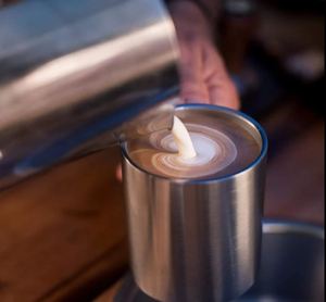 Stainless Steel Coffee <b>Cup</b> Double Layer Milk Tea Mug with Handle for Camping School Beer Tumbler - Product Image 3