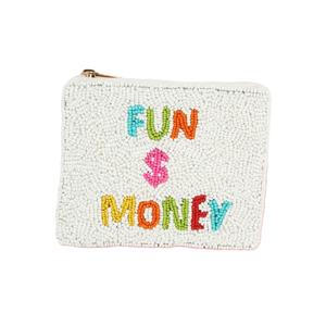 Pochette à monnaie brodée de perles ethniques pour femme, style vintage, avec motif artistique - Product Image 2