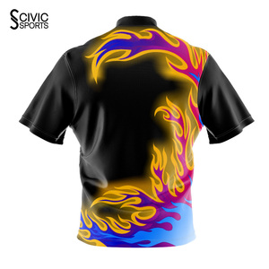 Custom <b>Bowling</b> Jersey Golf Sublimation Dye Printed Quick Dry Breathable Unisex Sports Quarter Zip Shirts - Product Image 6