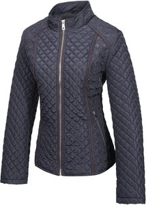 Hooded Quilted Jacket Women's Winter Casual Thin Zipper Windproof Polyester Wadding Solid Color Regular Length <b>Coat</b> - Product Image 4