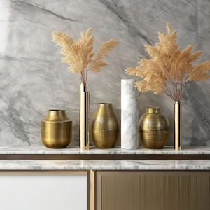 Vases modernes en aluminium antique - Product Image 3