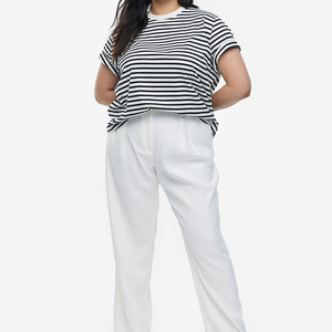 Wholesale Custom Logo High Quality Half Sleeve Cotton Oversized crop top round <b>neck</b> <b>light</b> weight - Product Image 2
