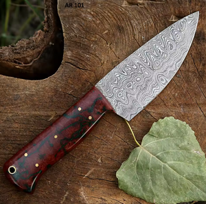 Couteau de chasse multifonctionnel à pointe tombante en acier Damas forgé à la main, très tendance - OEM/ODM disponible, haute qualité, personnalisable 1 - Product Image 5