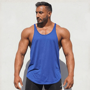 Débardeur Stringer Homme Personnalisé pour Gym, Musculation, Fitness, Perlé, Vintage, Léger, Respirant, Écologique, Polyester/Coton - Product Image 6