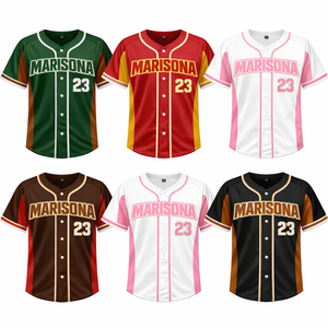 Maillot de baseball personnalisé OEM, marque privée, respirant, séchage rapide, uniforme d'équipe pour clubs, écoles, ligues, magasins, design personnalisé - Product Image 1