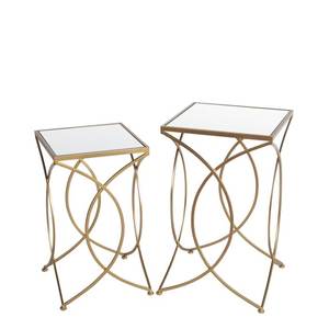 High-End Designer Metal <b>Nesting</b> <b>Tables</b> Set with Matte Powder Coated Finish for Luxury Interior Decor - Product Image 3