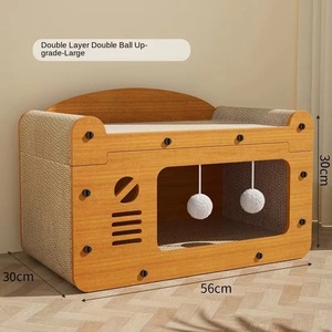 Wholesale Retro TV <b>Cat</b> <b>House</b> with Scratching Surface for Indoor <b>Cats</b> - Product Image 1