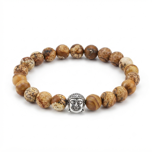 High Quality Picture jasper <b>Beads</b> Buddha <b>Bracelet</b> Romantic Gift Fashion Charm Jewelry for <b>Men</b> Women Energy Meditation - Product Image 1