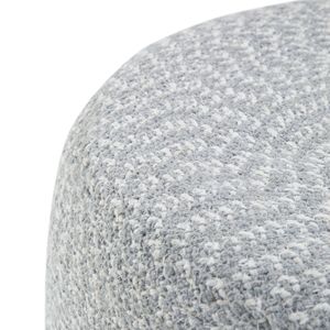 Bayley rotondo intrecciato Pouf in blu/naturale accento elegante per la tua casa - Product Image 2