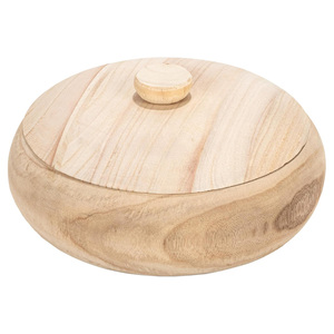 Hermosa olla de madera hecha a mano con tapa resistente al calor ideal para servir comidas calientes y almacenar alimentos agregando encanto a cualquier espacio de la cocina - Product Image 3