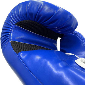 Gants de boxe d'entraînement en cuir marron Econex Sports avec fermeture et sangle de poignet réglable pour adultes - Product Image 6