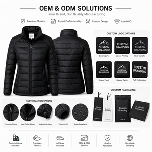 Veste matelassée légère en duvet pour femme, doudoune isolante d'hiver, fabrication OEM ODM, marque privée, vente en gros - Product Image 6