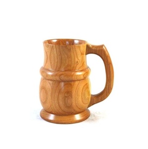 Rustic Wooden Mug Handmade Natural Solid Wood Coffee Cup Eco Friendly Drinkware for Kitchen Dining Use - Product Image 2