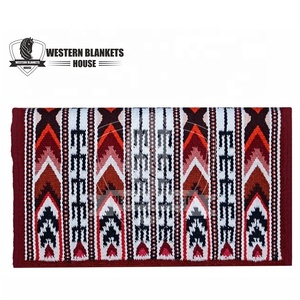 Tapis de selle Western Show Horse avec couverture en laine 100% de Nouvelle-Zélande Tapis de ranch tissé à la main élégant et élégant pour l'équitation - Product Image 3