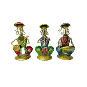 Figura de Músico Art Deco Hecha a Mano, de Metal, Móvil, para Cumpleaños, Diwali, Florero Decorativo Multifuncional para Mesa, SwamiG TradeX All - Product Image 1