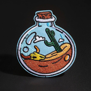 Factory Price Custom Design Lightweight Embroidery Patches Top Seller Sew Twill Fabric Embroidered <b>Badges</b> for Hat Clothing Bags - Product Image 6