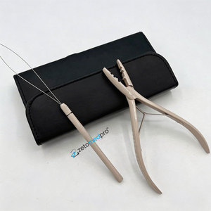Multi-Functional <b>Micro</b> Beads Hair <b>Extension</b> Tools Plier Set Stainless Steel Custom Logo with Hair Section Clips and <b>Micro</b> Loop - Product Image 5