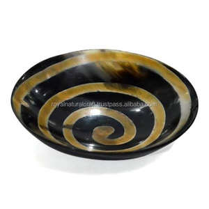 Saladier en céramique écologique de haute qualité avec design en corne Nouvel ensemble de vaisselle de table de cuisine comprenant une assiette polie - Product Image 6