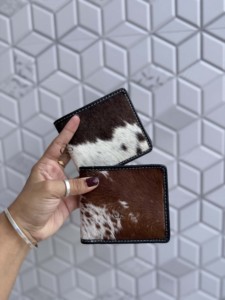 Cartera de Cuero con Diseño Único 2026, Cartera de Cuero con Estampado de Piel de Vaca, Tarjetero y Monedero para Hombre, Regalo para Él - Product Image 4