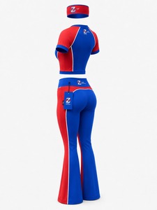 Conjunto deportivo para mujer con top elegante, leggings y diadema, material suave y elástico para entrenamientos, yoga, caminatas y uso diario. - Product Image 5