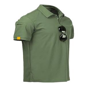 Chemises polo de travail pour hommes avec logo personnalisé brodé OEM, col rabattu, 180 g, publicité - Product Image 2