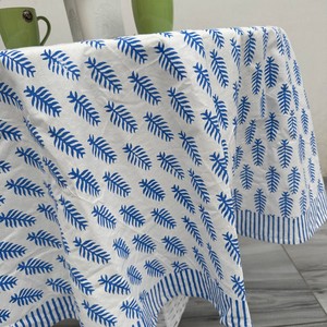 100% Cotton <b>Table</b> Cover Real Hand Block Printed Floral Luxury Style <b>Tablecloth</b> <b>for</b> Celebrations and Party Events - Product Image 3