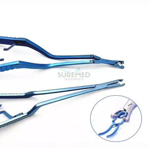Lot de 2 pinces à anévrismes neurochirurgicales en acier inoxydable – Outils de microchirurgie pour procédures de chirurgie vasculaire - Product Image 4