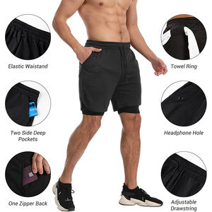 Shorts de sport pour hommes, vêtements de sport décontractés, entraînement quotidien, haute performance, design léger, spandex/polyester, écologiques, respirants - Product Image 2