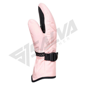 Custom Winter Warm Dry Heated Ski Snowboard Waterproof Ice Fishing Season Outdoor Sports Mitt PU Leather Gloves - Product Image 5