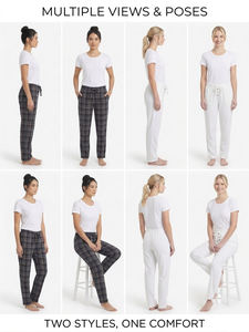 Pantalon de pyjama en flanelle de coton pour homme, taille mi-haute avec cordon de serrage, motif à carreaux, coupe décontractée, respirant, tissé, pour l'hiver - Product Image 5