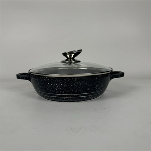 Multipurpose Non Stick Casserole Featuring Granite Stone Coating Heavy Duty Aluminum Core Tempered Glass - Product Image 5
