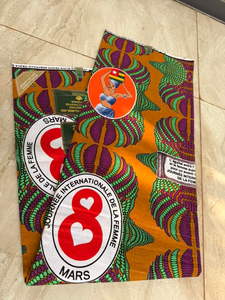 Tissu en coton sergé nigérian personnalisé en gros, imprimé wax africain, 100 % coton, pour vêtements d'événements de mode, sacs, fabricant OEM ODM - Product Image 2