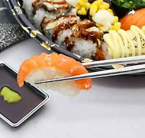 Baguettes en métal réutilisables en acier inoxydable pour nouilles, sushis, hotpot, cuisine thaïlandaise, repas à domicile - Product Image 3