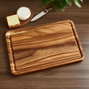 Tabla de Cortar de Madera de Acacia, Nogal y Olivo, Ecológica y Natural, con Logotipo Personalizado, para Cocina - Product Image 6