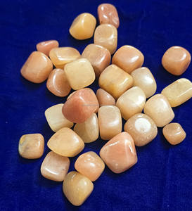 หินอัญมณีแกะสลักสีเหลืองส้มหินกรวดเป็นของขวัญสำหรับตกแต่งขนาดใหญ่ - Product Image 1