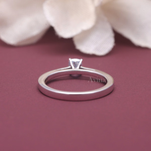 IGI Certified Lab Grown Diamond <b>Ring</b> 14K White / Rose & Yellow Gold Blue <b>Cushion</b> Cut Solitaire Engagement <b>Ring</b> for Women - Product Image 3