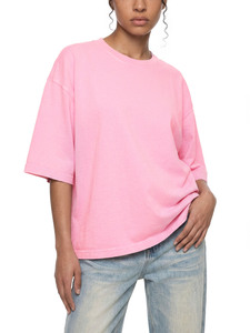 Camiseta Oversize de Algodón con Cuello Redondo Unisex, Ajuste Relajado, Camiseta Básica Oversize de Peso Pesado, Camiseta Casual con Hombros Caídos, Premium B - Product Image 4