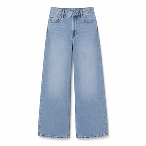 Jeans de Mezclilla de Pierna Recta, Cintura Alta, Lavado a la Piedra, Algodón de Peso Medio, Casuales, para Hombre, Otoño - Product Image 6