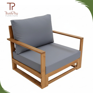 All-Weather <b>Sofa</b> Set Acacia (4pcs) Convertible Indoor and Outdoor Living Room and Patio Furniture for Hotel Use Vietnam factory - Product Image 5